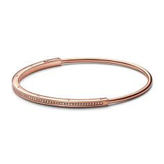 Pandora logo 14k rose gold-plated bangle 582313C01-3
