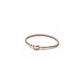 Studded chain 14k rose gold-plated bracelet with heart clasp 582731C00-19 (High Resolution)