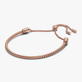 Studded chain 14k rose gold-plated sliding bracelet 583090C00-2 (High Resolution)