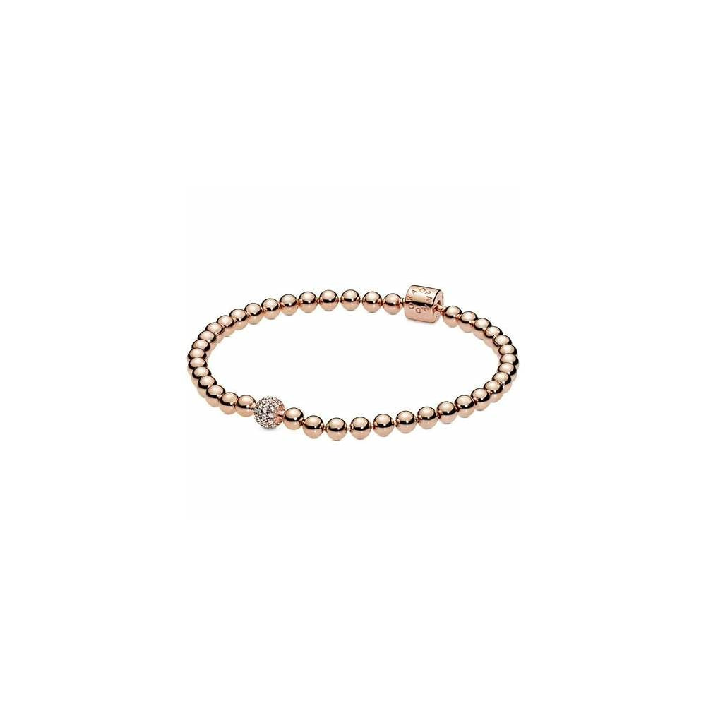 Pandora Rose Beads & Pave Bracelet w Cle 588342CZ-21 (High Resolution)