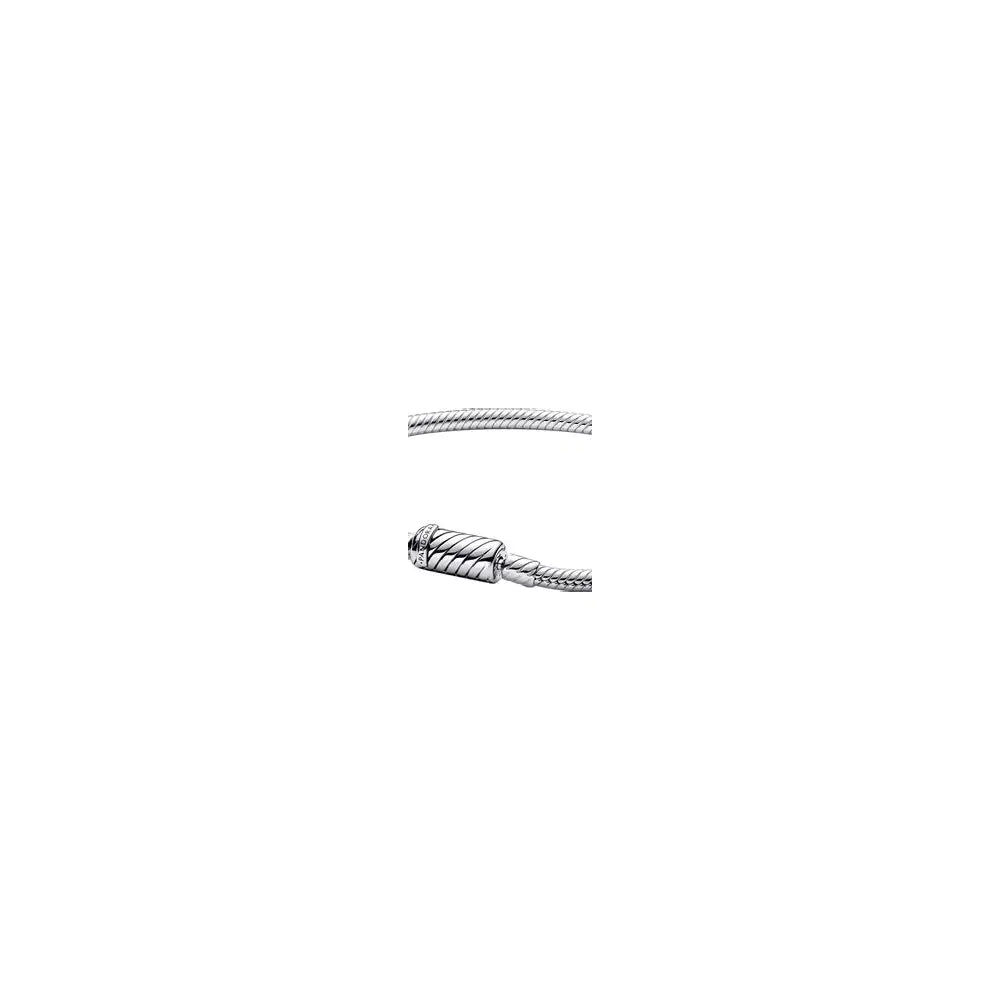 Snake chain sterling silver bracelet with magnetic clasp 590122C00-19 (High Resolution)