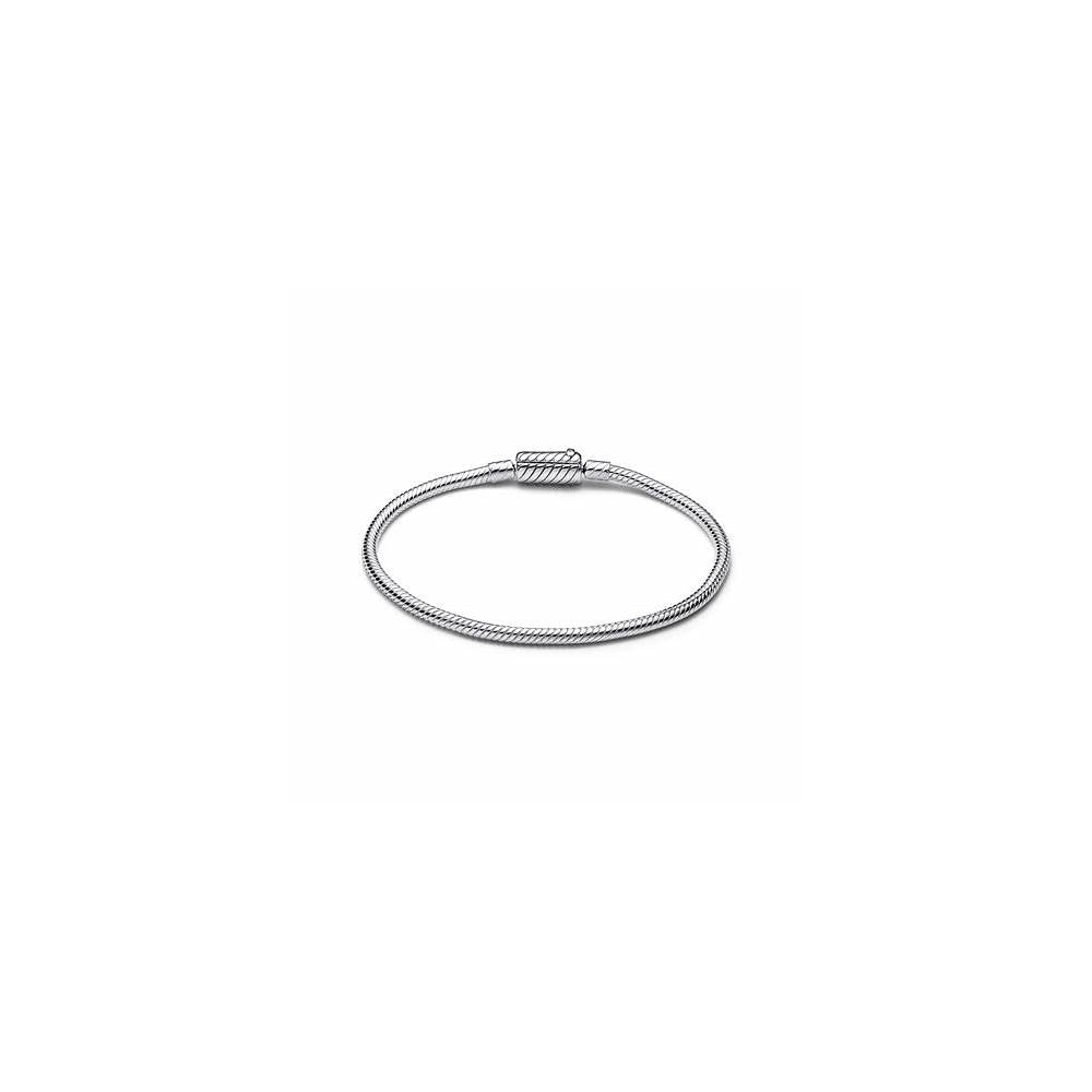 Snake chain sterling silver bracelet wit 590122C00-17 (High Resolution)