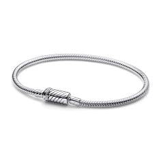 Snake chain sterling silver bracelet wit 590122C00-17