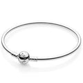 Moments Silver Bangle with Spherical Pandora Clasp 590713-19