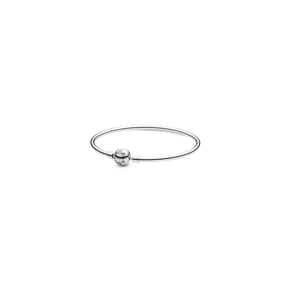 Moments Silver Bangle with Spherical Pan 590713-15 (High Resolution)
