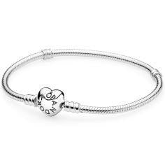 Heart Clasp Silver Bracelet 590719