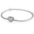 MOMENTS Silver Bracelet with Pave Heart 590727CZ-23
