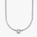 MOMENTS Silver Necklace w Round Clasp 590742HV-45 (High Resolution)