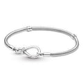 Snake chain sterling silver bracelet wit 590792C00-21