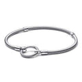 Snake chain sterling silver bracelet and 592242C00-23