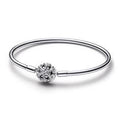 Sterling silver bangle with snowflake cl 592286C01-19