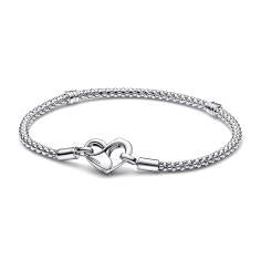 Studded chain sterling silver bracelet w 592453C00-23