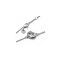 Pandora logo intertwined circle sterling silver bracelet with clear cubic zirconia 592742C01-16 (High Resolution)