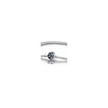 Snake chain sterling silver bracelet with moon clasp with stellar blue crystal and clear cubic zirconia 592819C01-18 (High Resolution)