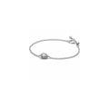 Sterling silver bracelet with clear cubic zirconia and sliding clasp 593001C01-18 (High Resolution)