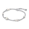Sterling silver bracelet with white trea 593172C01-20