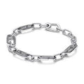 Sterling silver link bracelet with 5 ope 593363C00-2