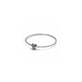 Sterling silver bangle with heart clasp 593400C01-21 (High Resolution)