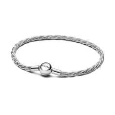 Twisted snake chain sterling silver brac 593757C00-21