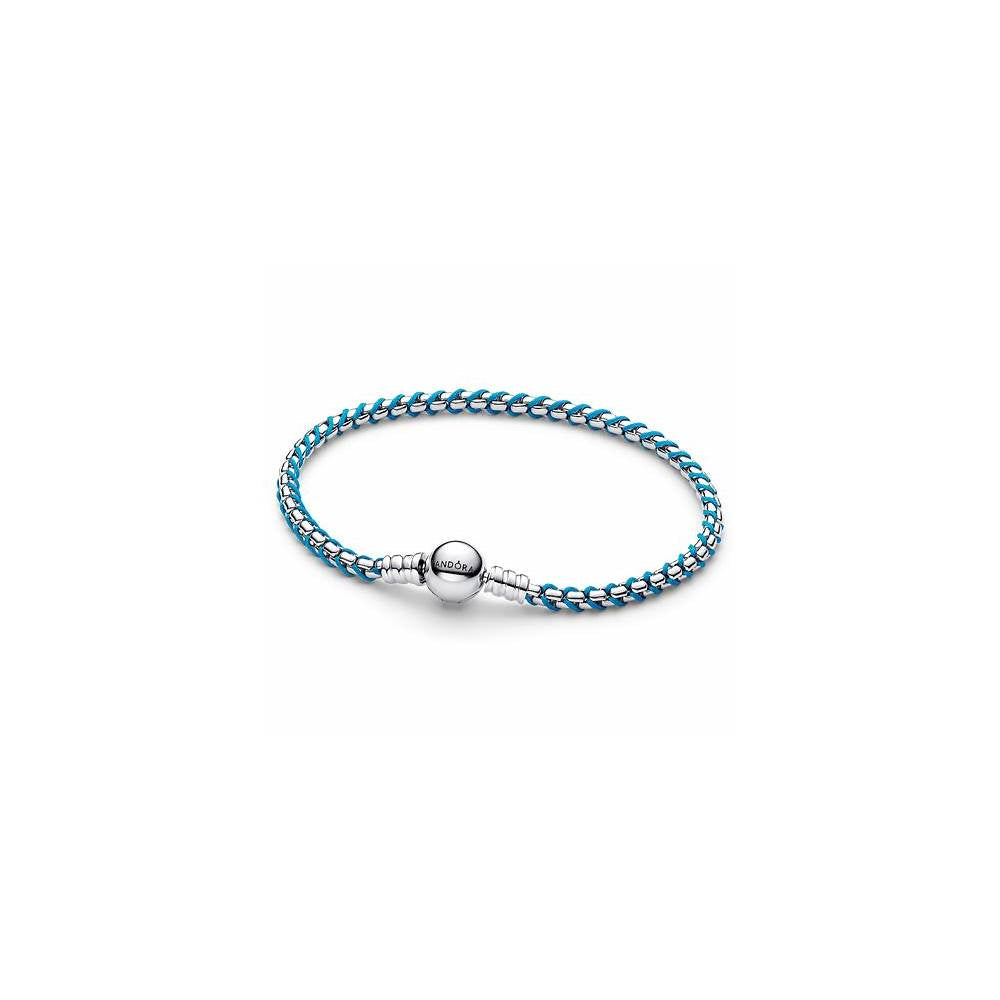 Blue Cord Snake Chain Bracelet (High Resolution)