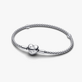 Sterling silver studded chain bracelet w 593853C00-19 (High Resolution)