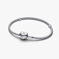 Sterling silver studded chain bracelet w 593853C00-17 (High Resolution)