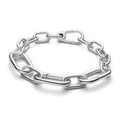 Sterling silver link bracelet with 3 lar 593854C00-4