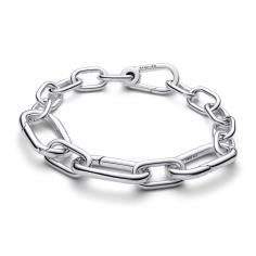 Sterling silver link bracelet with 3 lar 593854C00-4