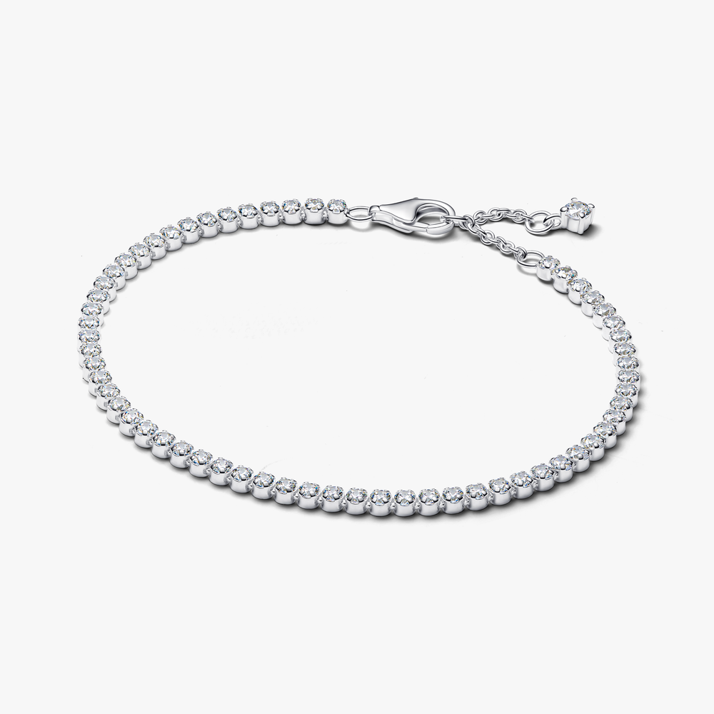 Sterling silver tennis bracelet with clear cubic zirconia 593927C01-16 (High Resolution)