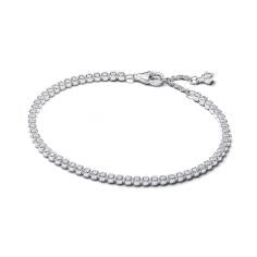 Sparkling Tennis Bracelet Silver Size 18