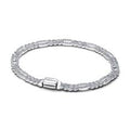 Oval cuban chain sterling silver bracele 594227C01-18