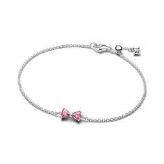 Bow sterling silver bracelet with fancy 594234C01-20