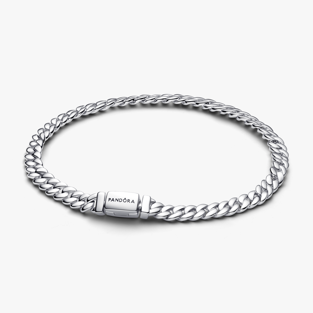 Cuban Chain Sterling Silver Bracelet (High Resolution)