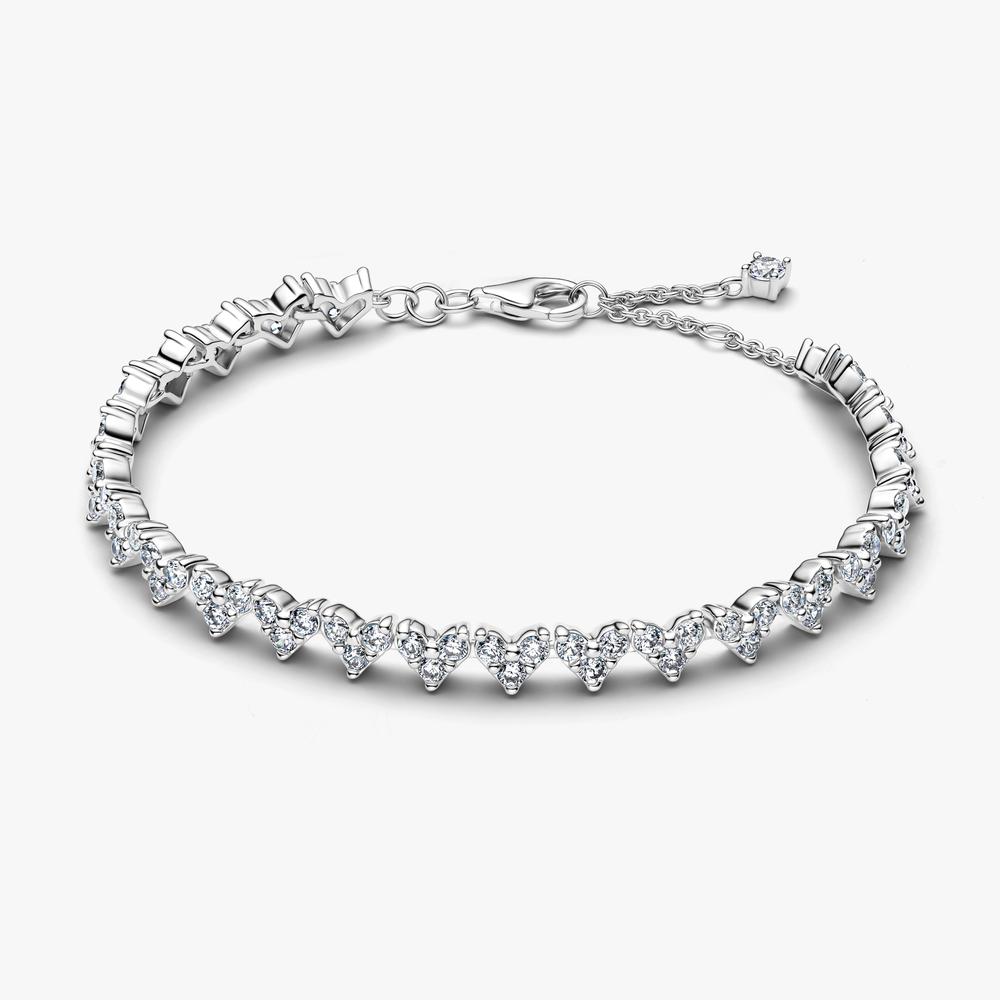 Triple Stone Heart Bracelet (High Resolution)