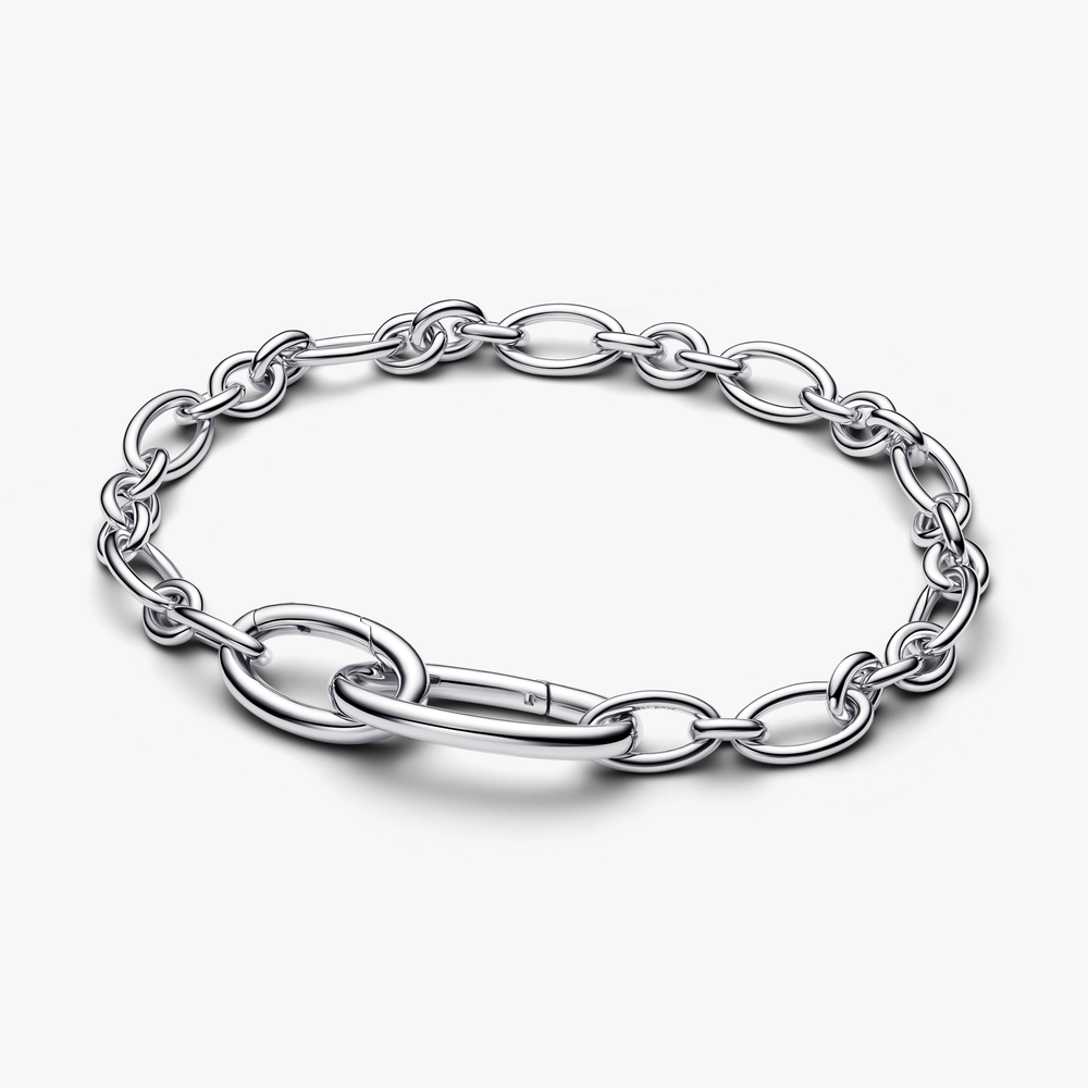 Sterling silver oval link bracelet 594678C00-4 (High Resolution)