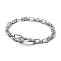 Sterling silver oval link bracelet 594678C00-4