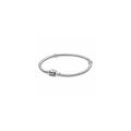 Snake Chain Silver Bracelet w Barrell Cl 598816C00-16 (High Resolution)