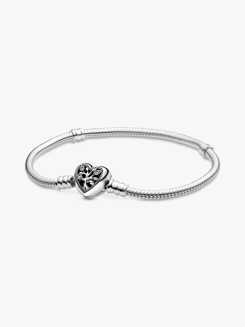 Pandora Moments Silver Bracelet w Family Tree Hear 598827C01-20