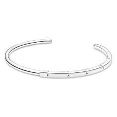 Pandora Logo Iconic Silver Open Bangle 599493C00-1