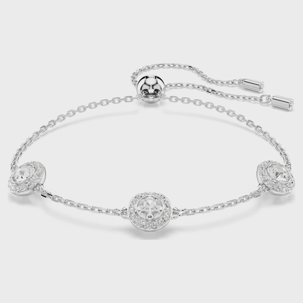 Una Angelic bracelet Round cut, Double sided motifs, White, Rhodium plated M 5732272