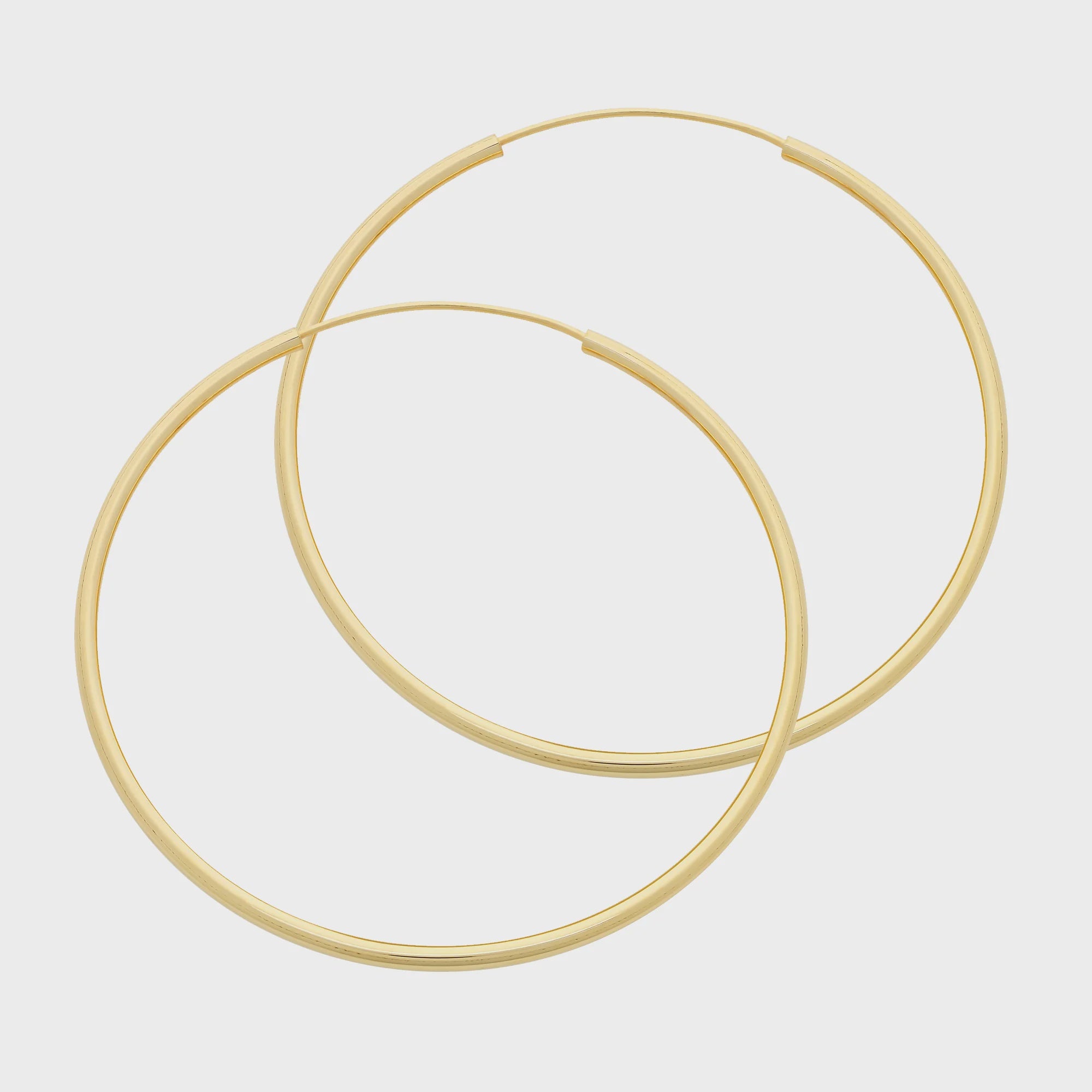 9ct Gold Silver Filled Hinged Hoop Earrings M3281