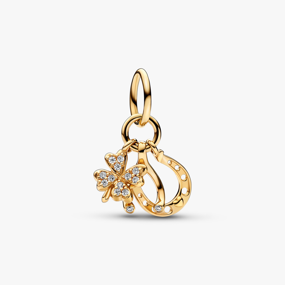 Clover~ wishbone and horseshoe 14k gold 752337C01 (High Resolution)