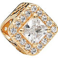 Geometric Radiance 14k Gold Charm w Clea 756207CZ
