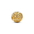 Openwork hearts 14k gold-plated charm 760964C00