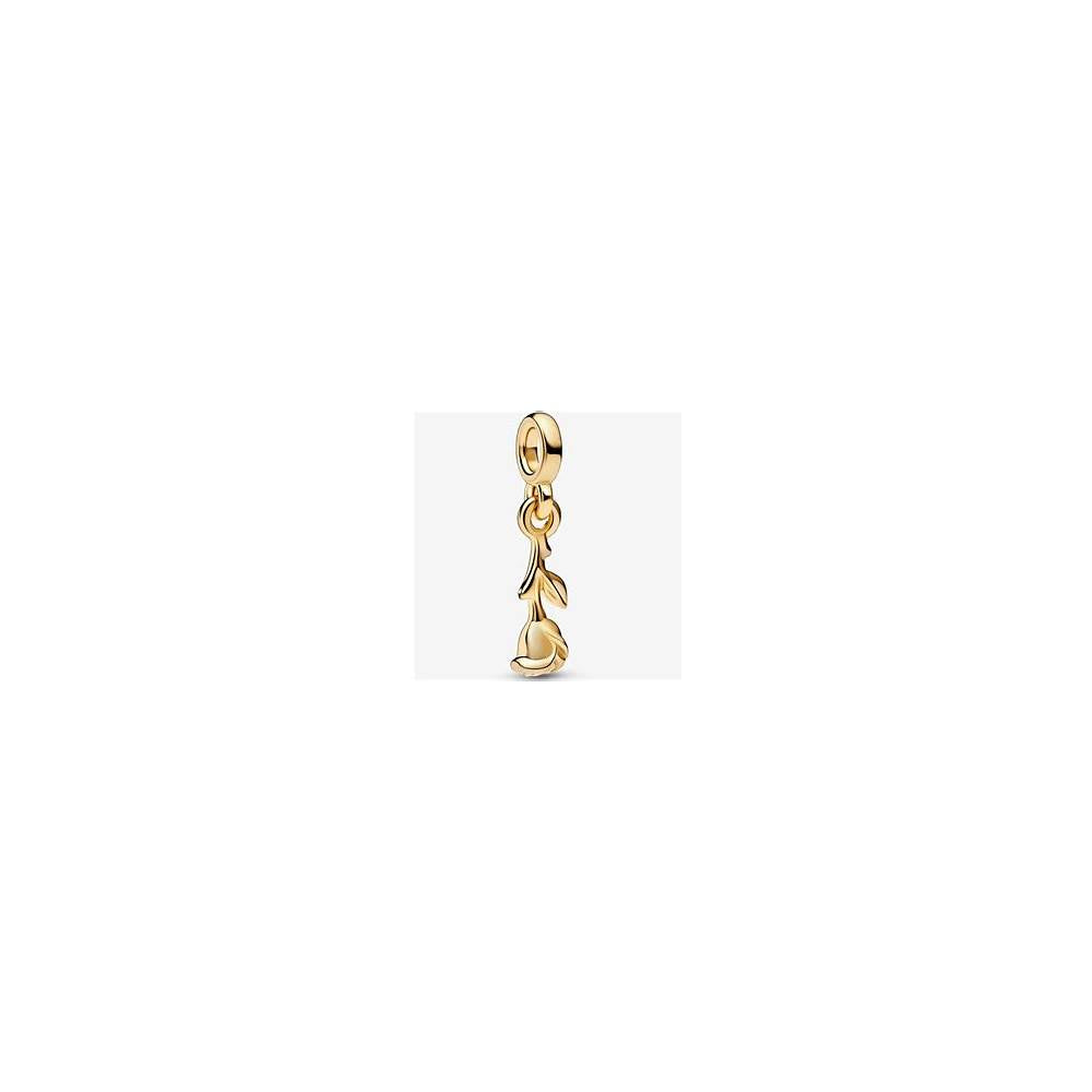 Rose 14k gold-plated mini dangle 762467C00 (High Resolution)