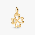 Clover 14k gold-plated medallion with cl 763034C01 (High Resolution)