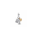 Friendship sterling silver and 14k gold-plated dangle with clear cubic zirconia 763436C01 (High Resolution)