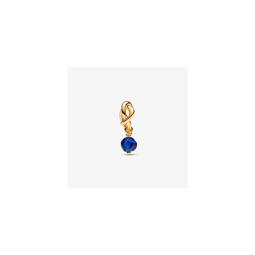 14k Gold-plated dangle with sea aqua blue crystal 763462C03 (High Resolution)
