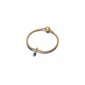 14k Gold-plated dangle with princess blue crystal 763462C09 (High Resolution)