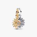 Sun and moon sterling silver and 14k gold-plated splittable dangle with clear cubic zirconia 763585C01 (High Resolution)